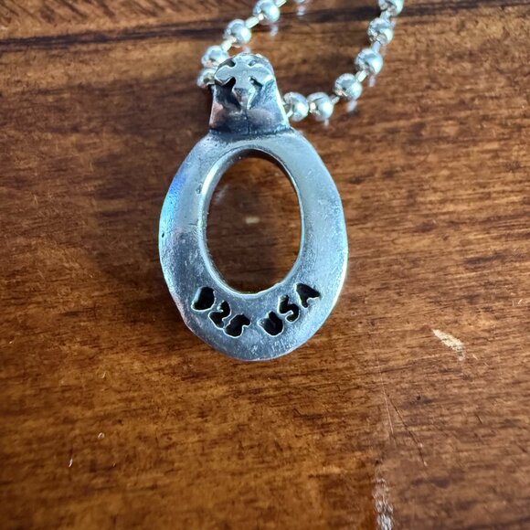 King Baby Logo Charm Pendant Ball Chain Sterling Silver 925 Necklace - Picture 3 of 10